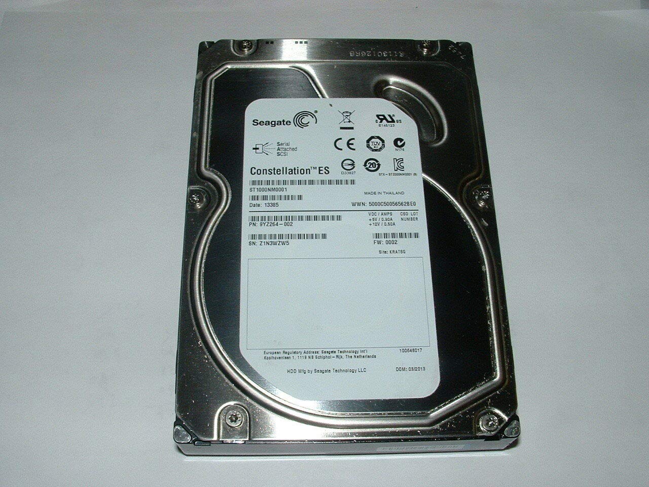 【中古】【非常に良い】Seagate 3.5インチ内蔵HDD 1TB SAS 6Gb/s 7200rpm 64MB ST1000NM0001