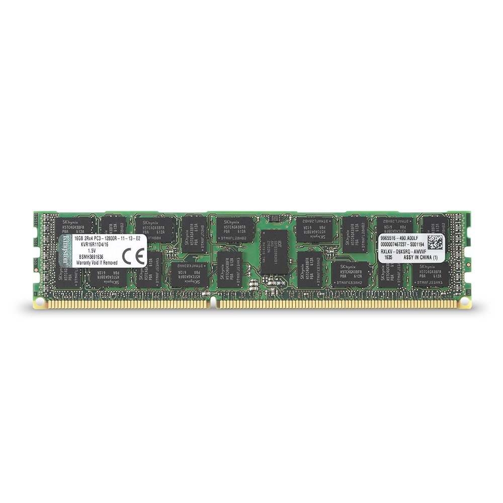 【中古】【非常に良い】キングストン Kingston サーバー用 メモリ DDR3-1600(PC3-12800) 16GB ECC Registered DIMM KVR16R11D4/16