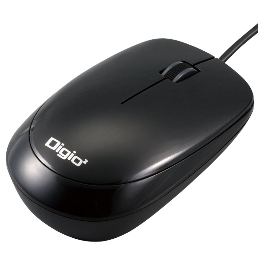 Trackball - 【中古】【非常に良い】ナカバヤシ(Nakabayashi) Digio2 簡単・楽々 光学式3ボタンマウス ブラック MUS-UKT91BK
