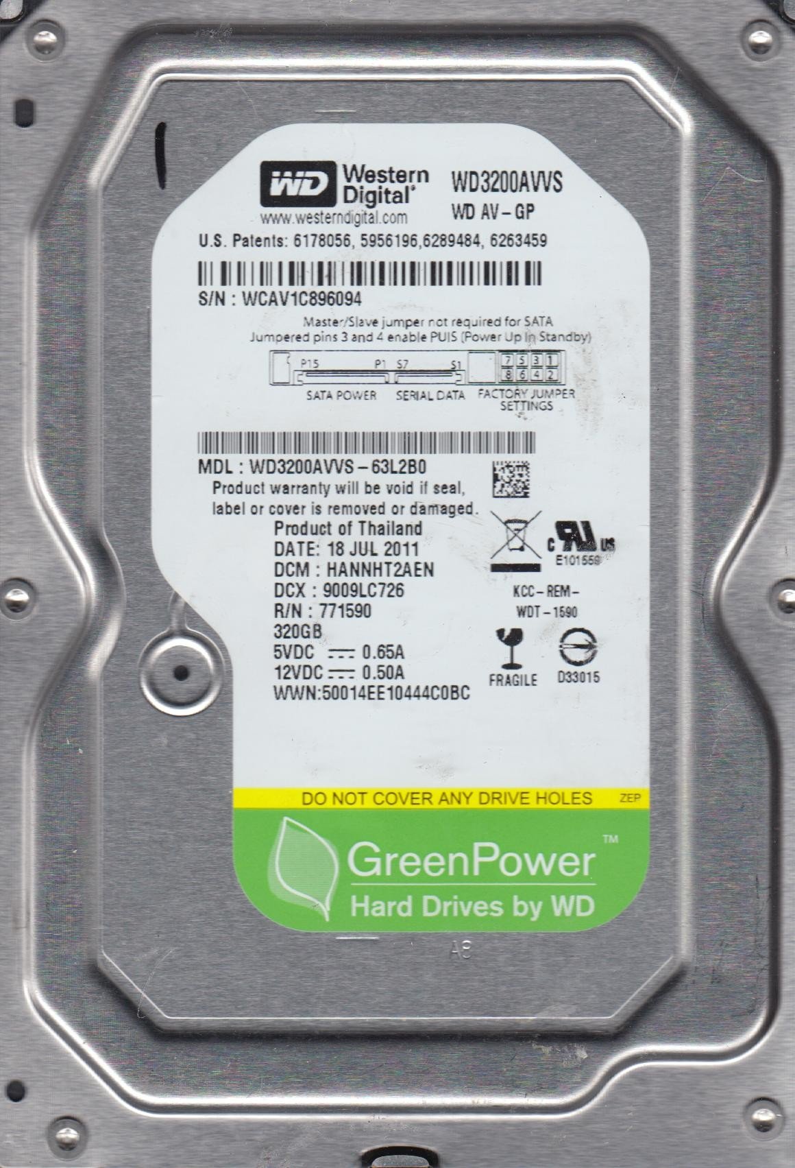 【メーカー名】Western Digital【メーカー型番】【ブランド名】Western Digital【商品説明】WD3200AVVS-63L2B0 Western Digital 320GB 5400RPM SATA 3.0Gbps 3.5インチ AVハードドライブ。・画像はイメージ写真ですので付属品など画像の通りではないこともございます。　付属品については商品タイトルに記載がない場合がありますので、　ご不明な場合はメッセージにてお問い合わせください。・当店ではレコード盤には商品タイトルに［レコード］と表記しております。　表記がない物はすべてCDですのでご注意ください。・当店では初期不良に限り、商品到着から7日間は返品を 受付けております。　お問い合わせ・メールにて不具合詳細をご連絡ください。・他モールとの併売品の為、完売の際はキャンセルご連絡させて頂きます。・中古品の商品タイトルに「限定」「初回」「保証」「DLコード」などの表記がありましても、　特典・付属品・帯・保証等は付いておりません。・電子辞書、コンパクトオーディオプレーヤー等のイヤホンは写真にありましても　衛生上、基本お付けしておりません。※未使用品は除く・品名に【import】【輸入】【北米】【海外】等の国内商品でないと把握できる表記商品について　国内のDVDプレイヤー、ゲーム機で稼働しない場合がございます。予めご了承の上、購入ください。・掲載と付属品が異なる場合は確認のご連絡をさせて頂きます。ご注文からお届けまで1、ご注文⇒ご注文は24時間受け付けております。2、注文確認⇒ご注文後、当店から注文確認メールを送信します。3、お届けまで3〜10営業日程度とお考えください。4、入金確認⇒前払い決済をご選択の場合、ご入金確認後、配送手配を致します。5、出荷⇒配送準備が整い次第、出荷致します。配送業者、追跡番号等の詳細をメール送信致します。6、到着⇒出荷後、1〜3日後に商品が到着します。　※離島、北海道、九州、沖縄は遅れる場合がございます。予めご了承下さい。・お電話でのお問合せは少人数で運営の為受け付けておりませんので、お問い合わせ・メールにてお願い致します。★お客様都合によるご注文後のキャンセル・返品は　お受けしておりませんのでご了承ください。