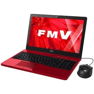 【中古】【非常に良い】富士通 LIFEBOOK FMVA42XR Windows10 Celeron1.5GHz 4GB 1TB DVDスーパーマルチ 高速無線LANac Bluetooth webカメラ Office
