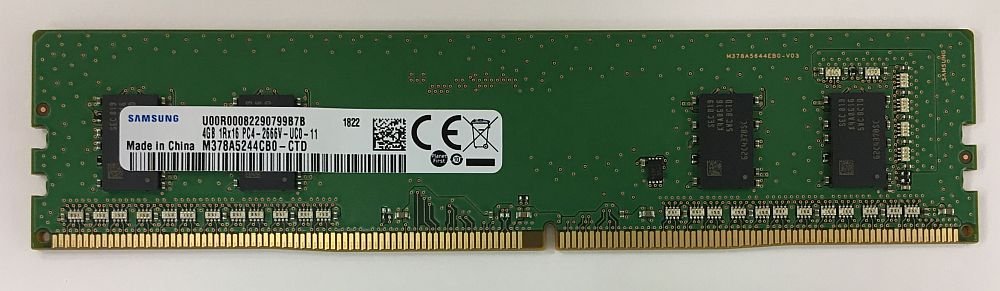 Memory - 【中古】【非常に良い】SAMSUNG ORIGINAL サムスン純正 PC4-21300 DDR4-2666 4GB (512Mx16) デスクトップPC用 288pin Unbuffered DIMM M378A524