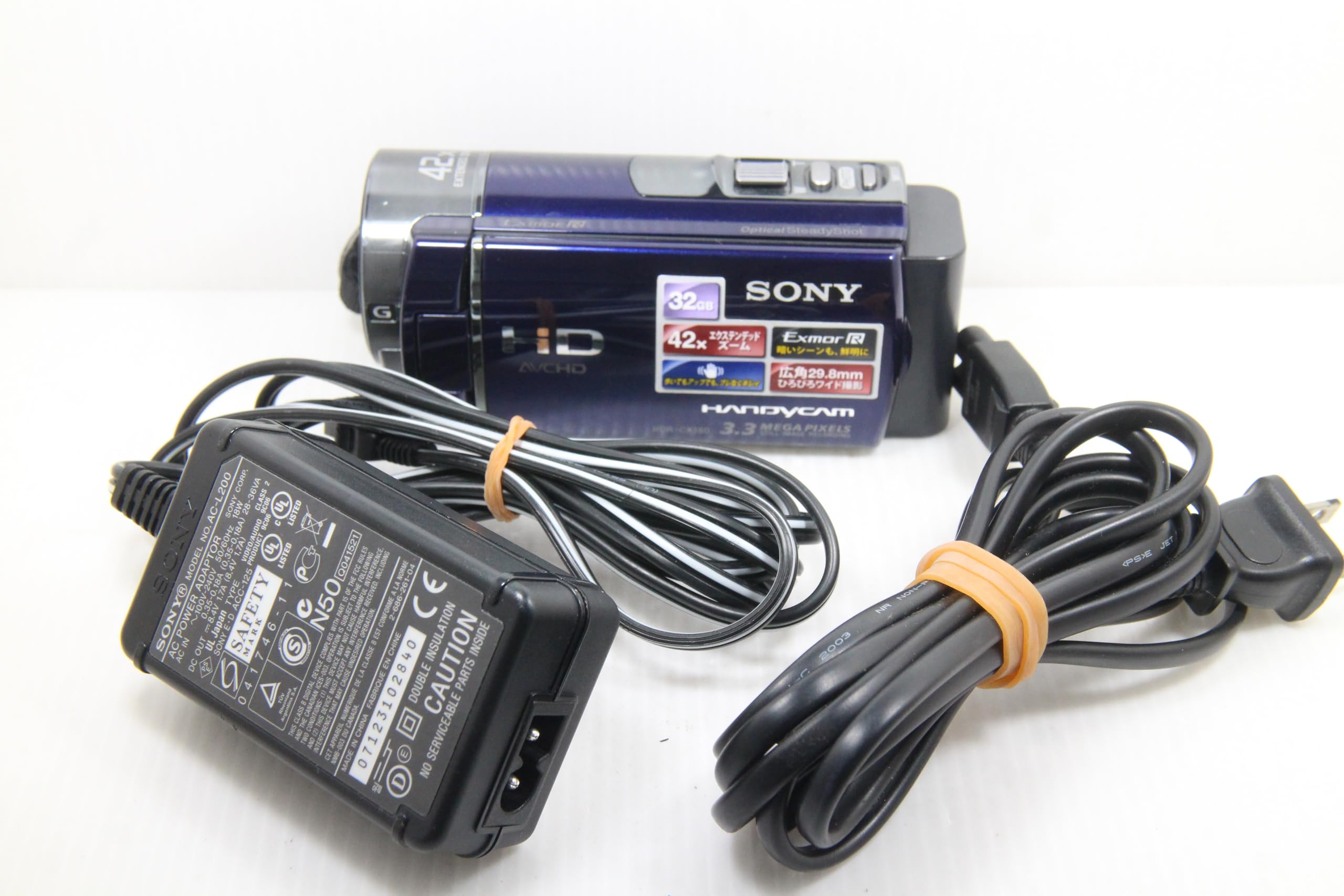 【中古】【非常に良い】SONY デジタルHDビデオカメラレコーダー CX180 ブルー HDR-CX180/L