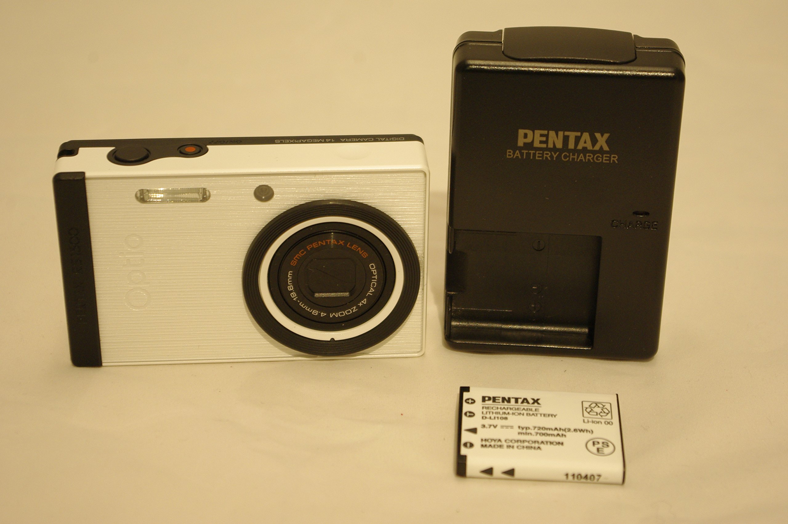 【中古】【非常に良い】PENTAX Optio RS1500(パールホワイト) 1400万画素 27.5mm 光学4倍 簡単着せ替え OPTIORS1500WH