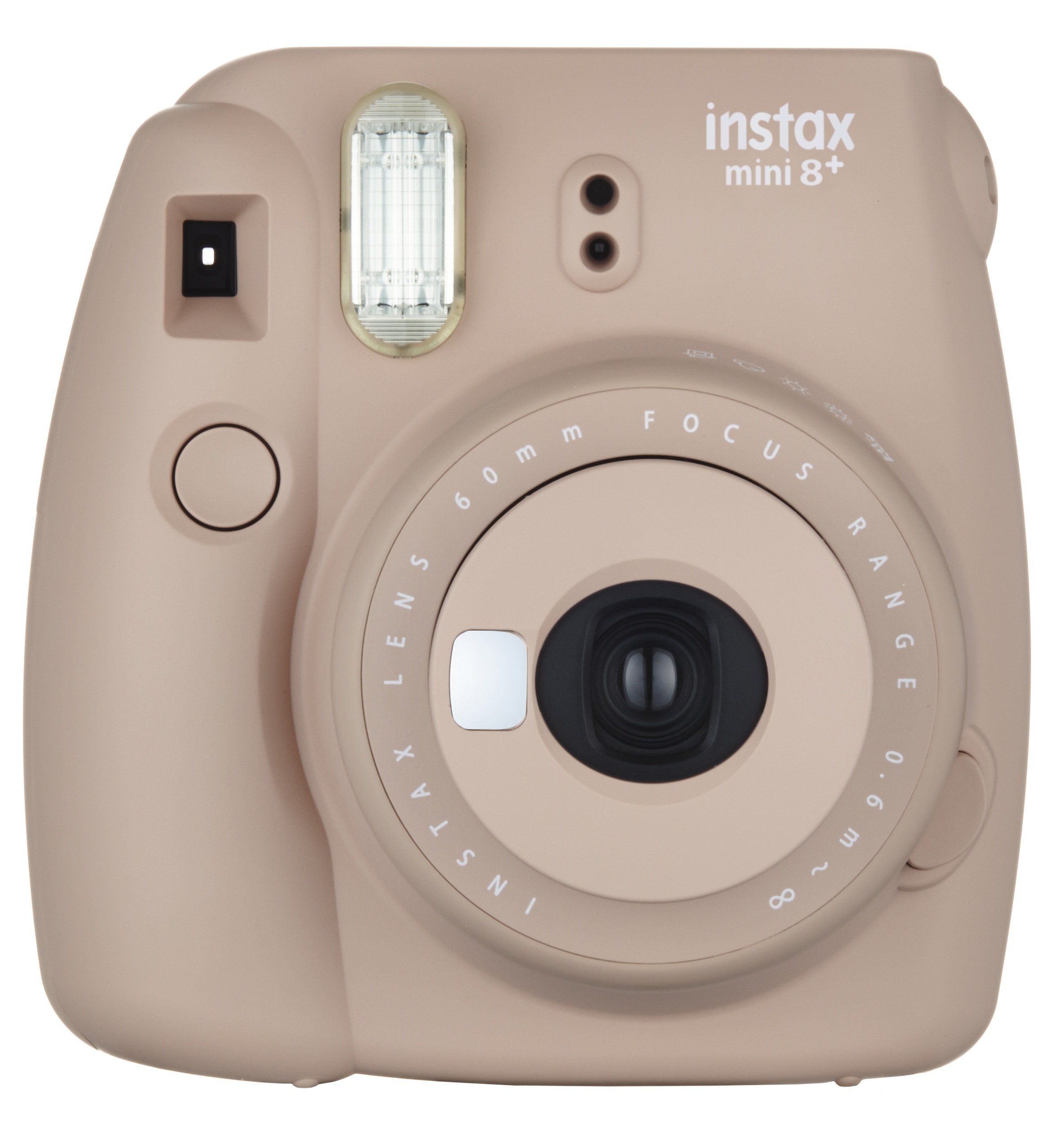 【中古】【非常に良い】FUJIFILM インスタントカメラ チェキ instax mini8プラス 接写レンズ・純正ハンドストラップ付き ココア INS MINI 8P COCOA