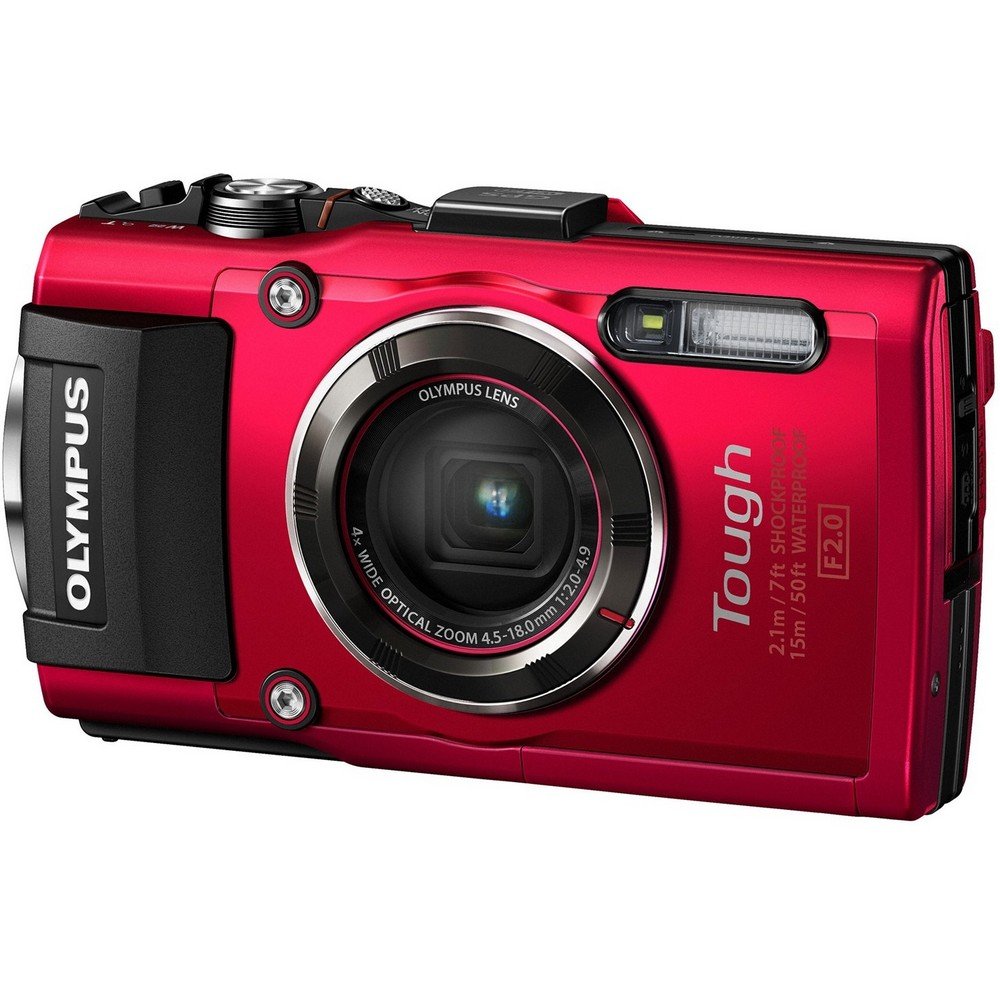 【中古】【非常に良い】OLYMPUS デジタルカメラ Tough TG-5 レッド 1200万画素CMOS F2.0 15m 防水 100k..