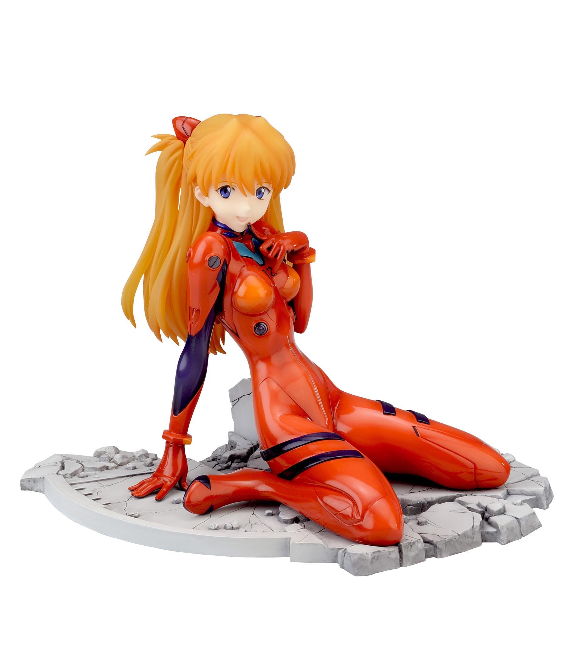 【中古】【非常に良い】コトブキヤ ヱヴァンゲリヲン新劇場版 式波・アスカ・ラングレー ~プラグスーツstyle.~ 1/7スケール PVC塗装済み完成品