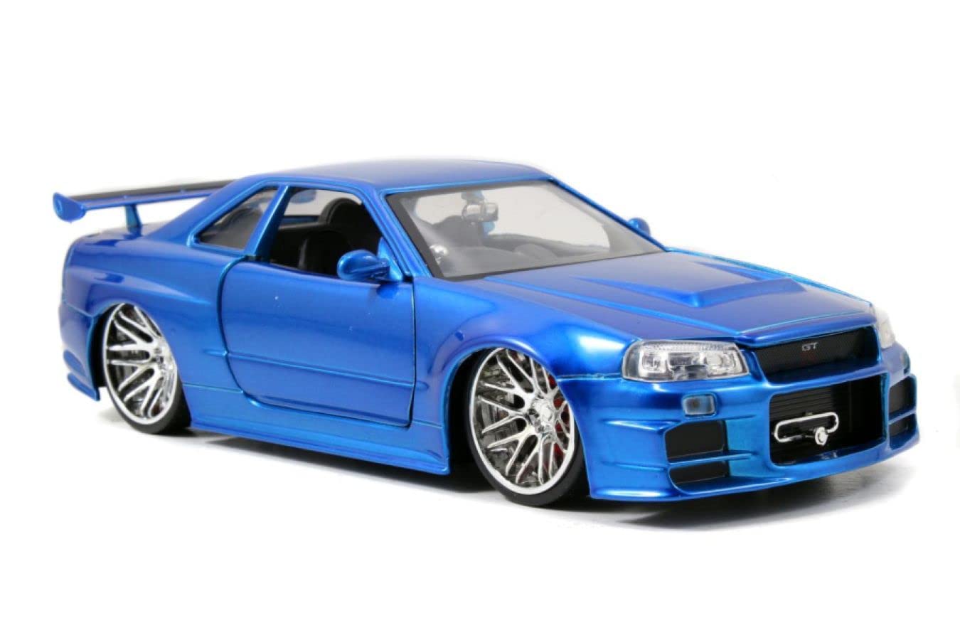 【中古】【非常に良い】Jada Fast & Furious 1/24スケール 日産 GT-R R34 ダイキャストカー ブルー [並行輸入]