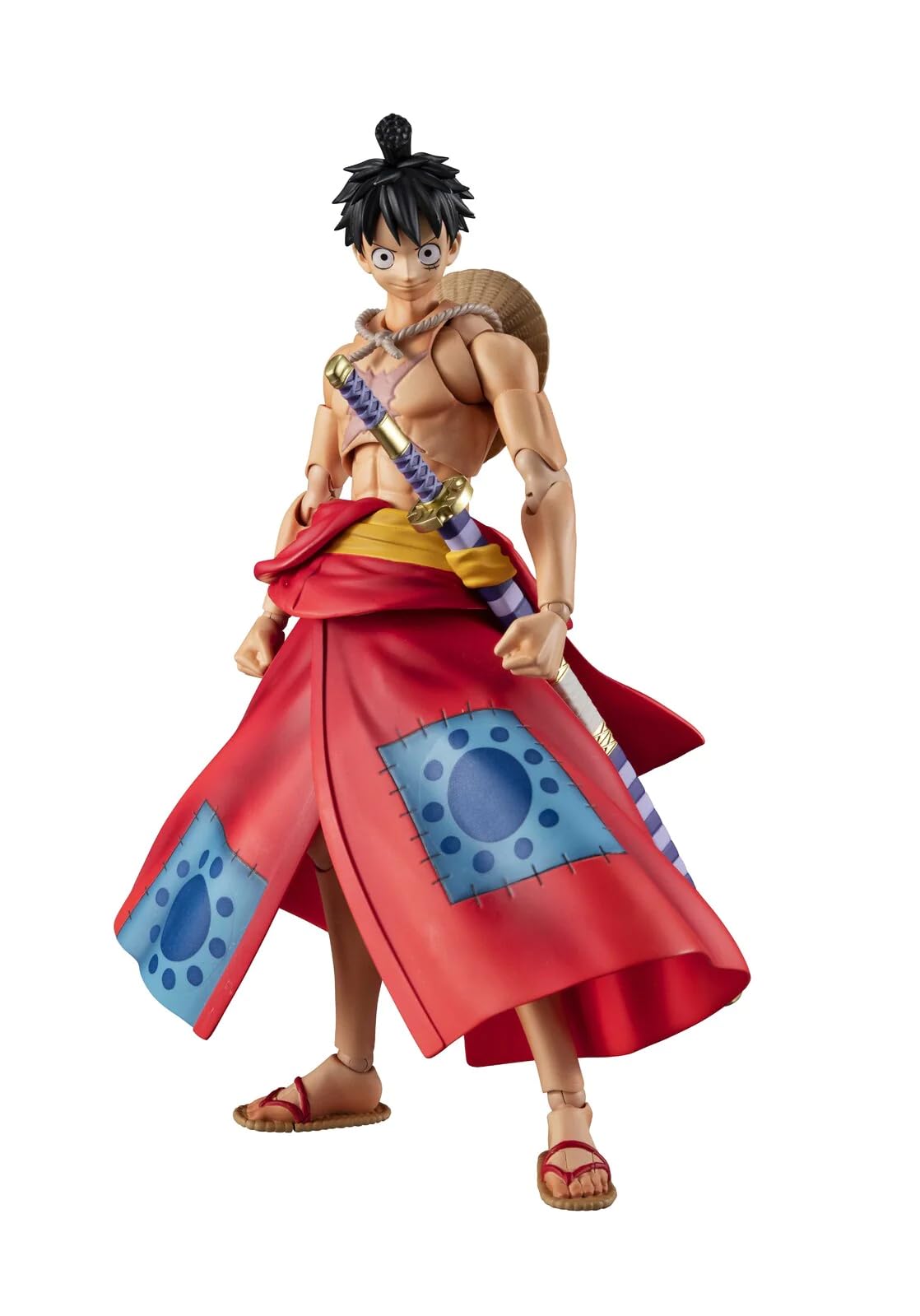 【中古】【非常に良い】ヴァリアブルアクションヒーローズ ONE PIECE ルフィ太郎 約175mm PVC製 塗装済み可動フィギュア