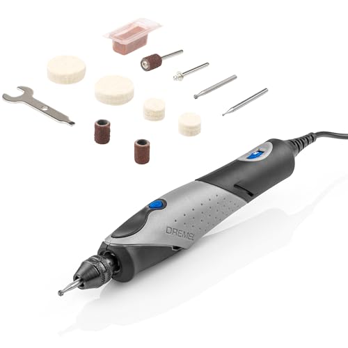 【中古】【非常に良い】Dremel(ドレメル) ペン型ミニルーター FINO(フィーノ) 5段変速 9種11ピース入り 最大22000回転/分 リューター 彫刻/削り出し/汚れ落とし/磨き/研磨