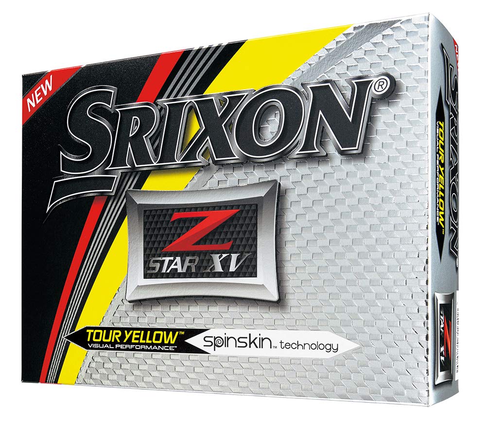 【中古】【非常に良い】SRIXON(スリクソン) ゴルフボール Z-Star XV Z-Star XV (ゼットスター エックスブイ) ゴルフボール 2017年モデル 4ピース構造 並行輸入品 (1ダース) イエロー