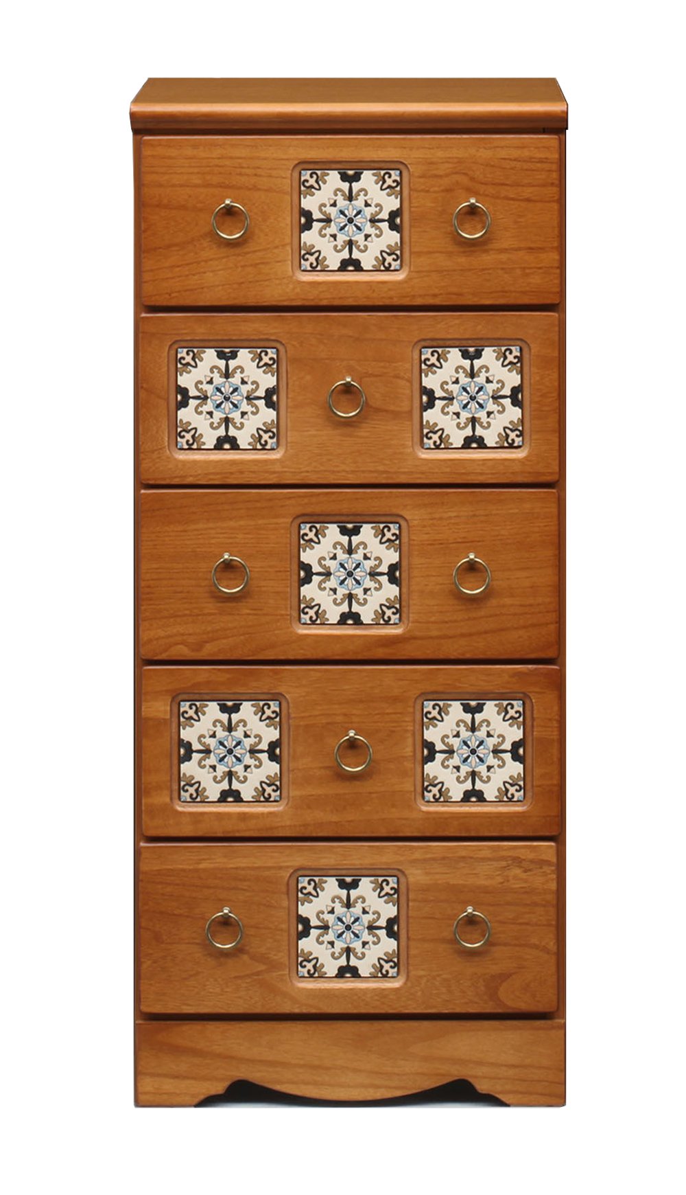 Mini Chest - 【中古】【非常に良い】大川家具 nakakei チェスト スパニッシュ 45cm幅5段 ナチュラル 172958
