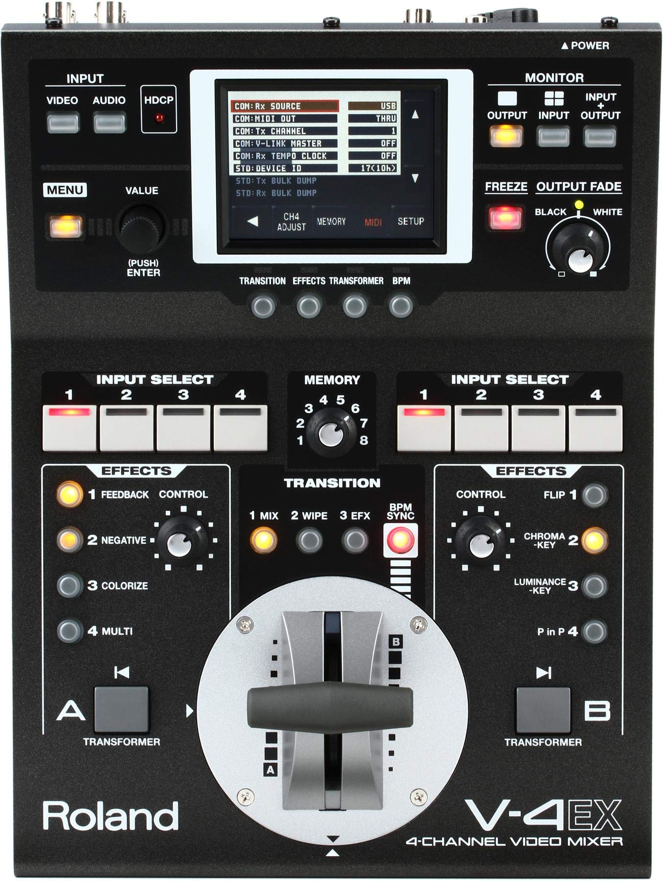 楽天市場】roland ローランド 4チャンネルビデオミキサー v-4exの通販
