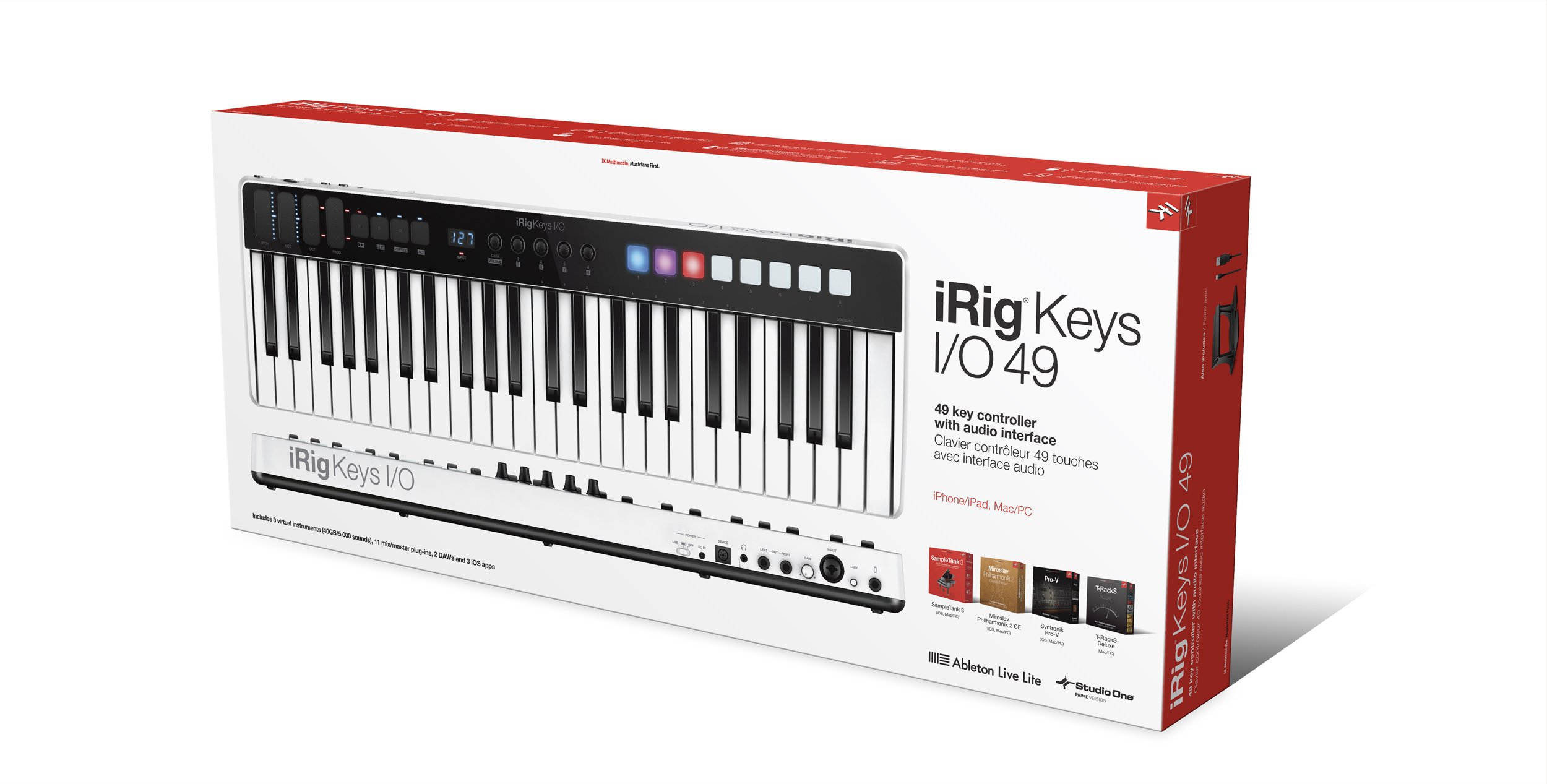 【中古】【非常に良い】IK Multimedia(アイケーマルチメディア) iRig Keys I/O 49 iRigシリーズ 69.3*20.8*6.5cm