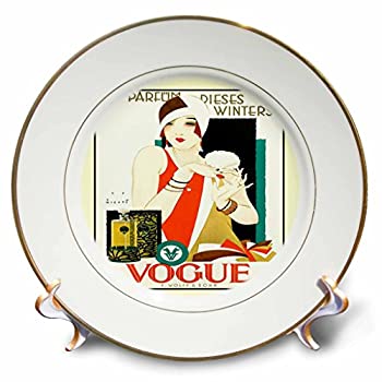 【中古】【輸入品・未使用】(20cm Porcelain Plate) - 3dRose cp_47860_1 Framed Art Deco French Ad Porcelain Plate%カンマ% 20cm(3)
