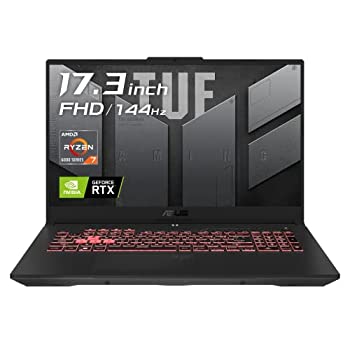 【中古】ASUS ゲーミングノートPC TUF Gaming A17 FA707RC ( RTX3050 AMD Ryzen7 6800H 16GB 512GB 17.3型 FHD 144Hz ) FA707RC-R76R3050 【日本正規代理