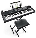 【中古】Alesis 電子キーボード 61鍵盤 初心者セット【ヘッドホン、マイク、スタンド、ベンチ、ACアダプター付き】 Melody61 MKII mxn26...