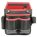 【中古】E-Value 釘袋 ホルダー付き レッド EDK-4D RD(4)