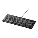 【中古】BUFFALO USB接続 有線スリムキーボード ブラック BSKBU14BK