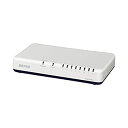 【中古】BUFFALO Giga対応 プラスチック筐体 AC電源 8ポート LSW6-GT-8EP/WH ホワイト スイッチングハブ マグネット 壁掛け設置対応