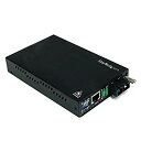 【中古】StarTech.com イーサネット光メディアコンバータ シングルモード 最大2km延長 RJ-45(メス) - 光ファイバ2芯SC(メス) ET90...