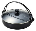 【中古】パール金属 すき焼き鍋 26cm ガラス鍋蓋付 IH対応 フッ素加工 贅の極み HB-183