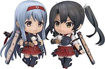 【中古】ねんどろいど 艦隊これくしょん ‐艦これ‐ 瑞鶴&翔鶴セット 特典[翔鶴と瑞鶴の手つなぎパーツ+艦隊陣形再現用台座アタッチメン..