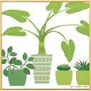 【中古】ユーパワー 植物・花 グリーン W22.5×H22.5cm 2mvetro