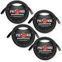 【中古】Pig Hog XLR 15足4パックTour Gradeマイクケーブル dwos6rj