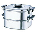 【中古】神子島製作所 桃印 角型蒸器 29cm2段 18-0ステンレス 日本 AMS69292 2mvetro