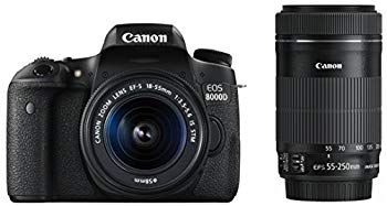 【中古】Canon デジタル一眼レフカメラ EOS 8000D ダブルズームキット EF-S18-55mm/EF-S55-250mm 付属 EOS8000D-WKIT qqffhab