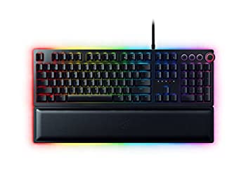 【中古】【非常に良い】Razer Huntsman Elite:オプトメカニカルスイッチ - マルチファンクションデジタルダイヤル&メディアキー - レザーレットレストレスト - 4面ア