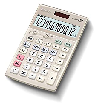 【中古】【非常に良い】カシオ 本格実務電卓 12桁 検算機能 グリーン購入法適合 ジャストタイプ ゴールド JS-20WK-GD