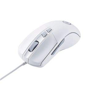 【中古】【非常に良い】エレコム ゲーミングマウス/光学式/8000万回耐久スイッチ/6200dpi/5ボタン/有線/ホワイト M-G01URWH