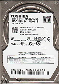 【中古】mk2576gsx、hdd2j95?D ul01?B、Toshiba 250?GB SATA 2.5ハードドライブ