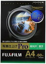 【中古】【非常に良い】FUJIFILM 写真用紙 画彩 超光沢 厚手 A4 60枚 WPA460PRO tf8su2k