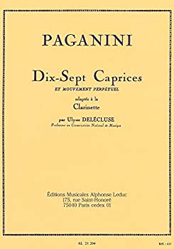 【中古】パガニーニ : 17の奇想曲と常動曲 (クラリネット教則本) ルデュック出版