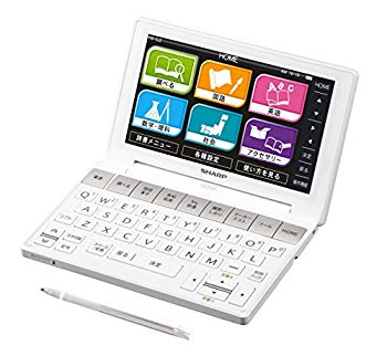 【中古】【非常に良い】シャープ カラー電子辞書Brain 中学生モデル ホワイト系 PW-SJ2-W qqffhab