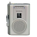 【中古】WINTECH テープレコーダー 外部マイク付属/カセット再生・録音対応/AMFMラジオ機能付/FMワイドバンド対応 シルバー PCT-02RM w17b8b5(2)