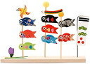 【中古】リュウコドウ 五月人形 三本立ち 鯉のぼり 間口21cm x 奥行3cm x 高さ15.5cm i8my1cf