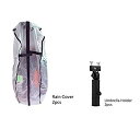 【中古】【非常に良い】Posma RC010D ゴルフバッグカバー レインカバー 2枚 セット 雨 防水 ゴルフ傘ホルダー 傘スタンド 2個 z2zed1b