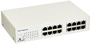 【中古】エレコム スイッチングハブ 16ポート 10/100Mbps 金属筺体 電源内蔵 19型ラック取付金具付き 動作時環境温度50℃対応 EHC-F16MN-HW
