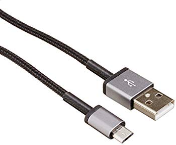 【中古】クオリティトラストジャパン 【耐荷重430kg】壊れる部分を素材強化! 強化ナイロンケーブルを使用し絡まりづらいmicroUSB充電通信ケーブル シルバ...