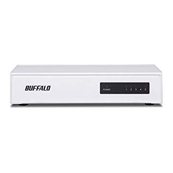 【中古】【非常に良い】BUFFALO 10/100Mbps対応 金属筺体 電源内蔵 5ポート ホワイト スイッチングハブ LSW4-TX-5NS/WHD w17b8b5