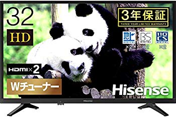 【中古】【非常に良い】ハイセンス Hisense 32V型 ハイビジョン液晶テレビ 32K30 IPSパネル メーカー3年保証 2018年モデル ダブルチューナー裏番組録画対応 mxn26g8