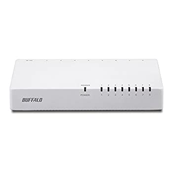 【中古】BUFFALO 10/100Mbps対応 プラスチック筺体 AC電源 8ポート ホワイト スイッチングハブ LSW4-TX-8EP/WHD
