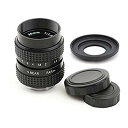 【中古】(バシュポ) Pixco CCTVレンズ 25mm f/1.4 Cマウントテレビカメラレンズ - Micro Four Thirds カメラ (ブラック) +Cマウントアダプター 撮影 用 ( dwos6rj(2)