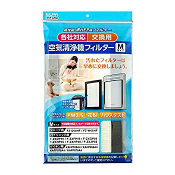 【中古】ELPA エルパ 汎用空気清浄機フィルターM 各社対応 PM2.5 花粉 ハウスダスト等の汚れをしっかりキャッチ EKF-AF02 2zzhgl6