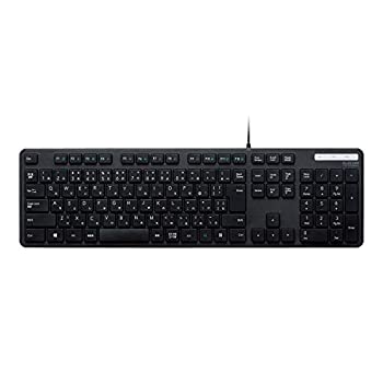 【中古】【非常に良い】エレコム キーボード 有線 メンブレン 薄型 フルキーボード ブラック TK-FCM108XBK