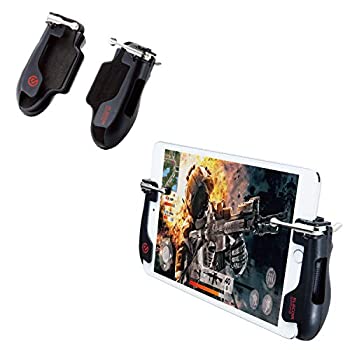 【中古】【非常に良い】エレコム 荒野行動 PUBGMobile タブレット用ゲームコントローラー 1ボタン&グリップ ブラック P-GMGT2B01BKT